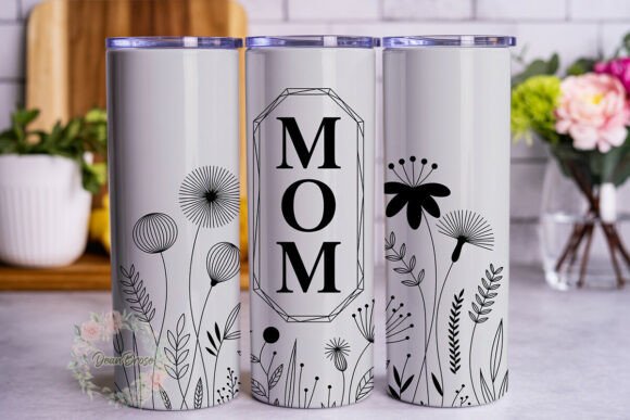 Black White Floral MOM 20oz Wrap Review