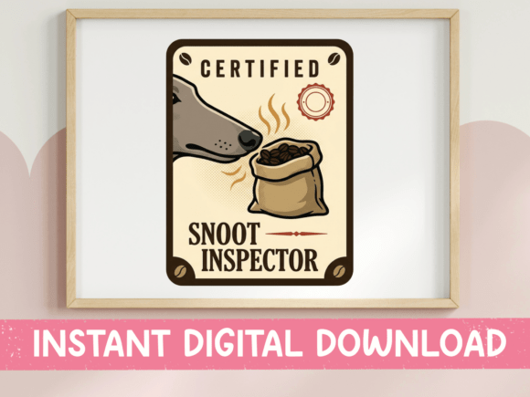Certified Snoot Inspector Dog Poster Review
