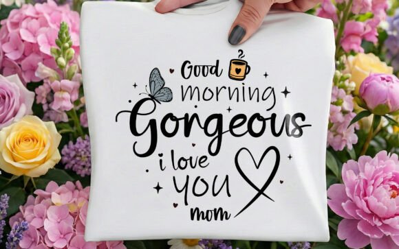Cute Gorgeous Mom Mother's Day Shirt PNG Review