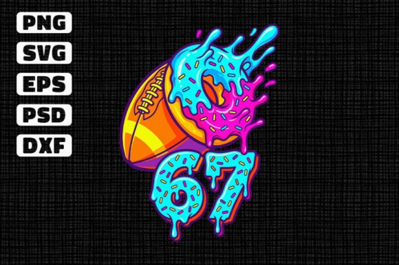 Football Donut Drip Number 67 SVG Review
