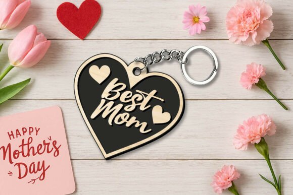 Love Heart Mothers Day Keychain Gift SVG Review