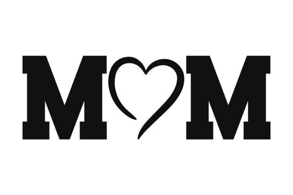 Minimal Mom Heart Typography Design Review