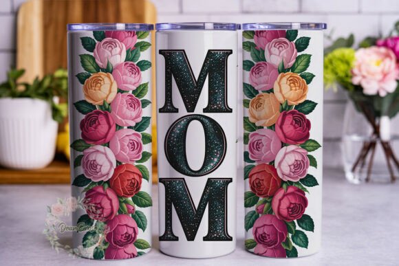 Pink Red Rose MOM Tumbler Wrap Review
