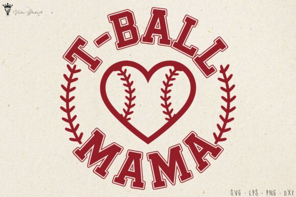 Sports Heart T-Ball Mama SVG: A Stitch Test
