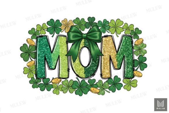 St. Patrick's Day Mom Typography PNG Review