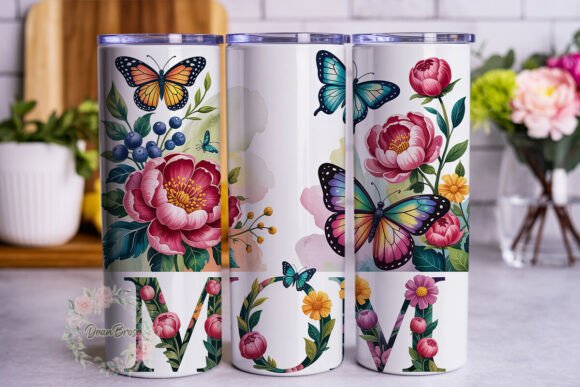Vibrant Floral MOM Tumbler Wrap PNG Review
