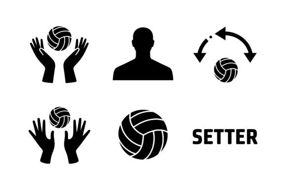 Volleyball Setter Vector Silhouette Set Review
